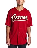 MLB Men's Houston Astros Carlos Lee Desert Red Alternate Short Sleeve 6 Button Synthetic Replica Baseball Jersey Spring 2012  (Desert Red, X-Large)