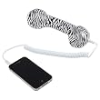 AGPtek&reg; Black and White Zebra Stripes Retro Classic Telephone Handset For iPhone 4 4s, iPad, Blackberry, Sumsung, HTC And More 3.5mm jack Cell Phones (Reduce Noise, Eliminate Radiation)