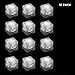 (12 Pack) Light-Up LED Ice Cubes with Changing Lights and On/Off Switch (White)