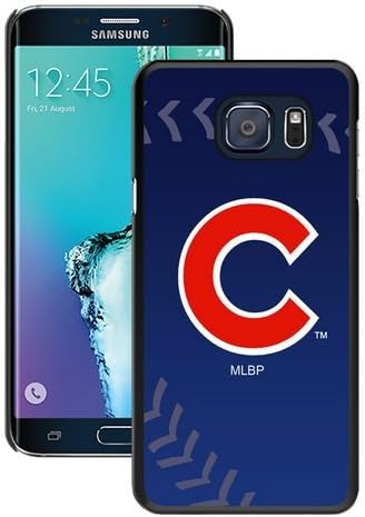 S6 Edge+ Case,Chicago Cubs Black Samsung Galaxy S6 Edge Plus Screen Phone Case Unique and Grace Design