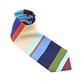 Stripe Print Tie in Aqua