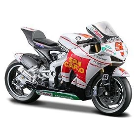 Honda RCV212V Gresini (Shinya Nakano No 56 MotoGP 2008) in White (1:18 scale) Diecast Model Motorbike