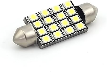 16-SMD 42mm 1.72" 12V Festoon Dome Light LED Bulbs 211-2 212-2 569 578 - White, Pack of 4