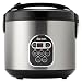 Aroma ARC-150SB 10-Cup (Uncooked) 20-Cup (Cooked) Digital Rice Cooker and Food Steamer, Black/Silver