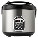 Aroma 20 Cup Cooked (10 cup uncooked) Digital Rice Cooker, Slow Cooker, Food Steamer, SS Exterior (ARC-150SB)