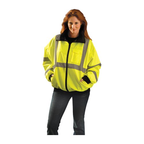 OccuNomix X-Large Hi-Viz Yellow Polyester Bomber Jacket