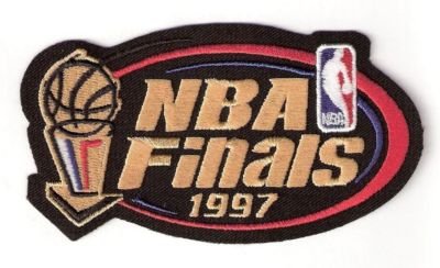 1997 NBA FINALS TROPHY PATCH JERSEY LOGO CHICAGO BULLS