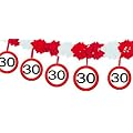 Papier-Girlande Verkehrsschild: 30