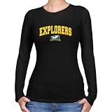 NCAA La Salle Explorers Ladies Logo Arch Long Sleeve Slim Fit T-shirt - Black