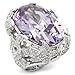 Jewelry - Light Amethyst Star CZ Cocktail Ring SZ title=