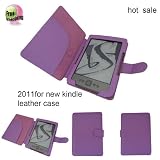 iGADGET Amazon Kindle4 2011 High Quality Leather case cover for Amazon Kindle 4 / Global Wireless 6 inch / 15 cm (BRAND NEW DESIGN 2011 FOR KINDLE 4) Book Style - PURPLE