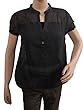 Peasant Blouse Black CottonTops