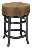 Juno Swivel Counter Stool, BACKLESS 24"H, MOROCCAN BROWN