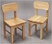 Giftmark 1409N Solid Wood Chair Set Natural Extra Chairs To Go With 1407N Set
