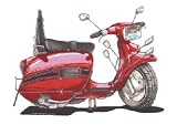 LAMBRETTA SCOOTER RED KOOLART IMAGE ceramic mug 2104  from The Moneyman