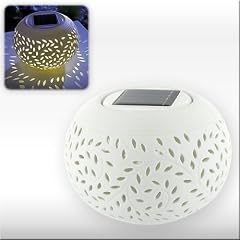Solarleuchte 'COLOR EFFECT' mit Lichtsensor - Romantische Gartentischleuchte aus feinem Porzellan mit w�hlbarem Lichteffekt!