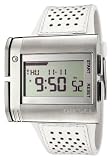 Men's Digital Multi-Function White Rubber & Leather