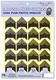 Forever In Time Photo Corners Self-Adhesive Embossed Cardstock, 3/4-Inch, 40 Per Package, Gold/Silver