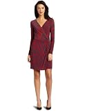 Nine West Dresses Women's Stripe Printed Jersey Faux Wrap Dress