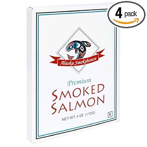 Alaska Smokehouse Premium Smoked Salmon, 4-Ounce Gift Boxes (Pack of 4) by Alaska Smokehouse