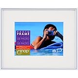 Snap Silver Frame with Mat, 8-Inch by 10-Inch Matted to 5-Inch by 7-Inch