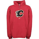 Reebok Calgary Flames Primary Logo Hooded Sweatshirt - Calgary Flames Extra Large