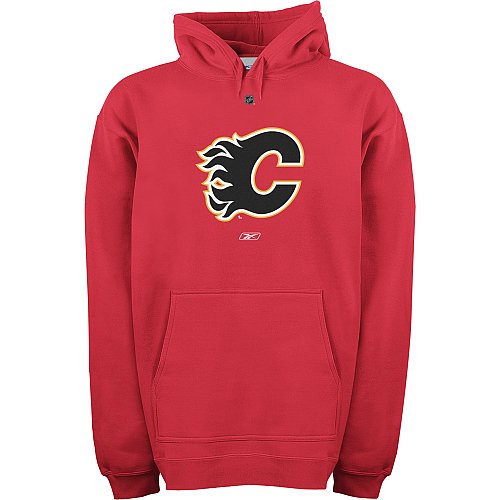 Reebok Calgary Flames Primary Logo Hooded Sweatshirt Extra Large