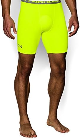Under Armour Men's UA HeatGear® Armour Compression Shorts - Mid Small High-Vis Yellow