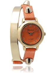 Brinley Co. Studded Faux Leather Wrap Watch