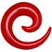 00 Gauge Red Acrylic Spiral Taper