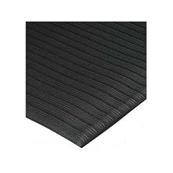 Anti-Fatigue Mat, Vinyl Foam, Beveled Edge, 3x5, Black