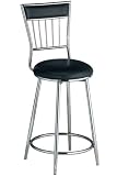 Bergamo Swivel Bar Stool Bar Chrome/black