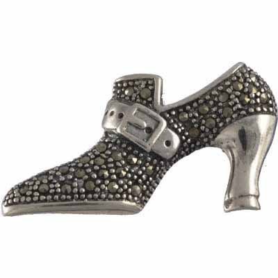 Childrens Toyshop  Jewelry : Sterling Silver Marcasite Fairy Tale Shoe Pin