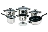 Vinaroz 12-Piece Vieste Stainless Steel Cookware Set