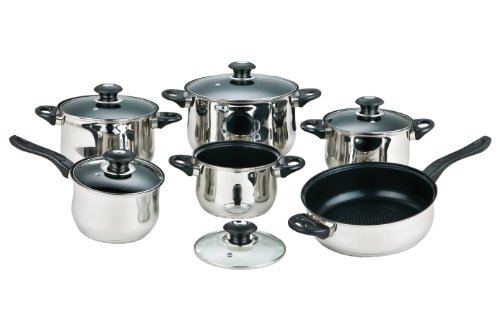 Vinaroz 12-Piece Vieste Stainless Steel Cookware Set product image