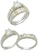 Jewelry : Yellow Baguette Sides CZ Engagement and Wedding Ring Set