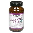 TwinLab Daily One Caps Multi-Vitamins and Multi-Minerals with Iron, Capsules, 180-Count Bottle