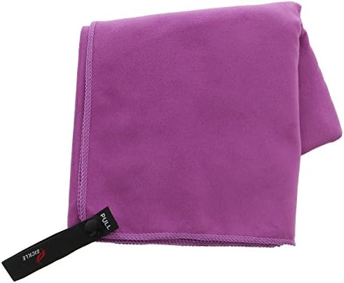 Sickle Compact Microfiber Travel Towel with Storage Bag and Lifetime Warranty (Berry, Medium 24in x 48in)