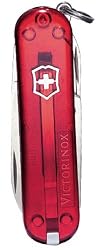 Victorinox Swiss Army Classic Pocket Knife (Translucent Ruby)
