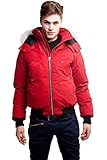 Moose Knuckles Men's Ballistic Bomber Medium, Dark Red