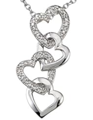 Heart Shaped Pendant in 14 kt White Gold