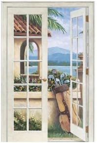 French Patio Doors - Island Golf Peel & Stick Wall Mural