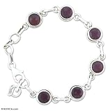 Garnet bracelet, 'Passion's Promise' 0.4 W 6.9 L