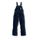 Women's Carhartt Washed Denim Carpenter Utility Work Bib Overalls