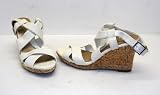YOU by Crocs Mimilita High Wedge Sandals Cream Size 10.5 New!!!