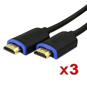 Everydaysource 3 Pack of High Speed HDMI Cable with Ethernet M/M , 10FT