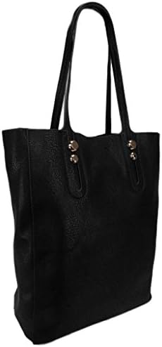 Dudlin 104-107Z Nero Black Classic Tote/Shopper Bag