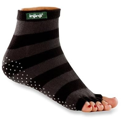 Injinji Toeless Yoga & Pilates ToeSocks (1 Pair) Eco Friendly Nubamboo Fabric Natural Antibacterial Fabric-Non Slip Bottom