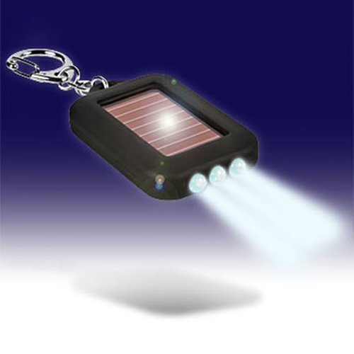 Solar-powered LED Flashlight w/ Keychain Solar-powered LED Flashlight w/ Keychain