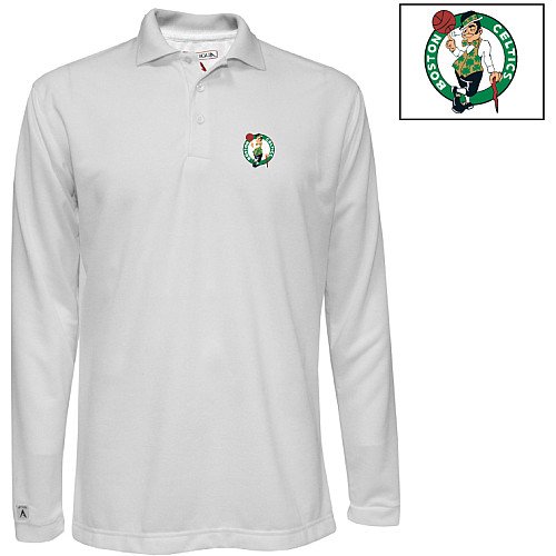 Antigua Boston Celtics Men's Long Sleeve 'Victor' Polo Shirt